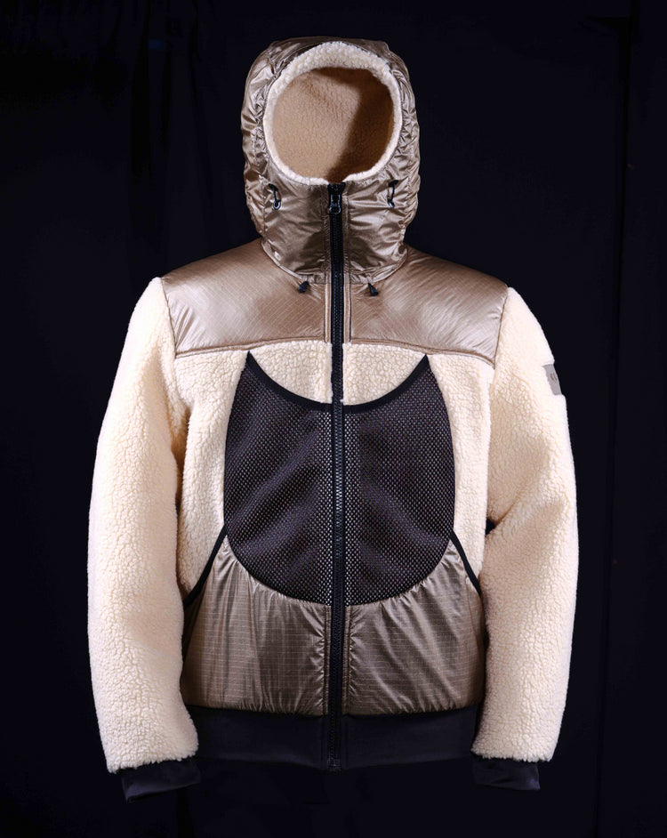 ジャケット・アウター Griffin Oiled cloth padded Jacket Italy MID GREY REVERSIBLE PADDED JACKET|wolfensson